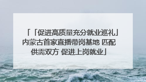 「促进高质量充分就业巡礼」内蒙古首家直播带岗基地 匹配供需双方 促进上岗就业