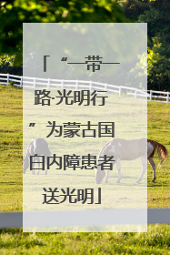 “一带一路·光明行”为蒙古国白内障患者送光明
