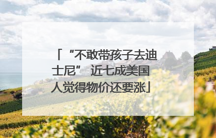 “不敢带孩子去迪士尼” 近七成美国人觉得物价还要涨