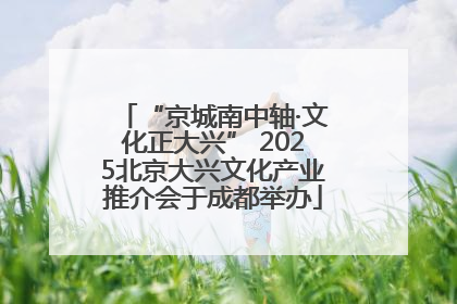 “京城南中轴·文化正大兴” 2025北京大兴文化产业推介会于成都举办