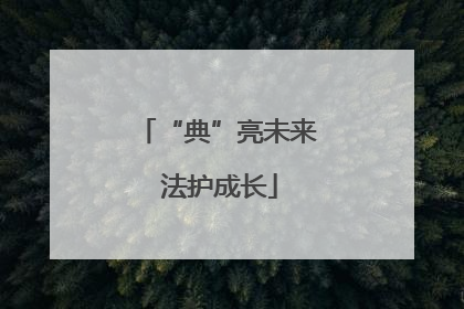 “典”亮未来 法护成长