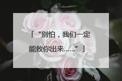 “别怕，我们一定能救你出来……”