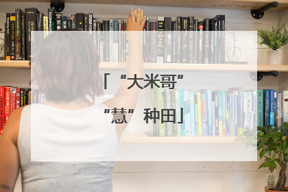 “大米哥”“慧”种田