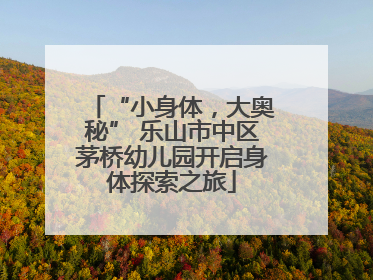 “小身体，大奥秘” 乐山市中区茅桥幼儿园开启身体探索之旅