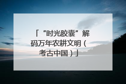 “时光胶囊”解码万年农耕文明（考古中国）
