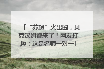 “苏超”火出圈，贝克汉姆都来了！网友打趣：这是名师一对一