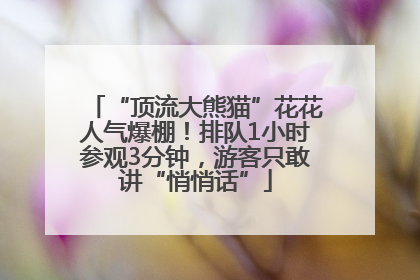 “顶流大熊猫”花花人气爆棚！排队1小时参观3分钟，游客只敢讲“悄悄话”