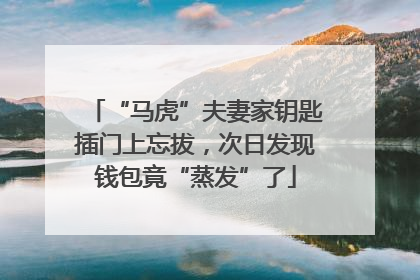 “马虎”夫妻家钥匙插门上忘拔，次日发现钱包竟“蒸发”了