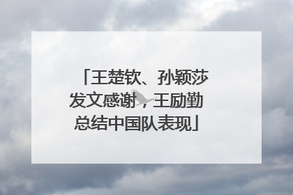 王楚钦、孙颖莎发文感谢，王励勤总结中国队表现