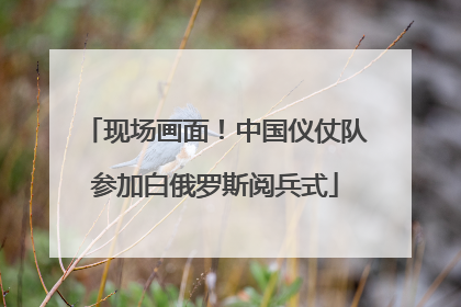 现场画面！中国仪仗队参加白俄罗斯阅兵式