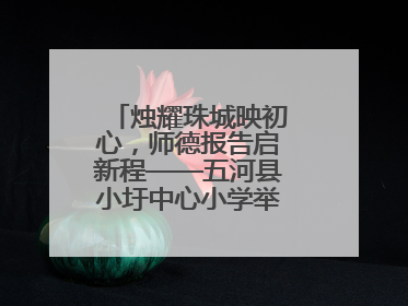 烛耀珠城映初心，师德报告启新程——五河县小圩中心小学举行师德报告会