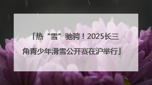 热“雪”驰骋！2025长三角青少年滑雪公开赛在沪举行