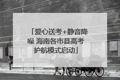 爱心送考+静音降噪 海南各市县高考护航模式启动