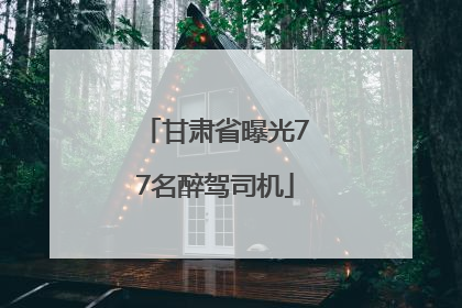 甘肃省曝光77名醉驾司机