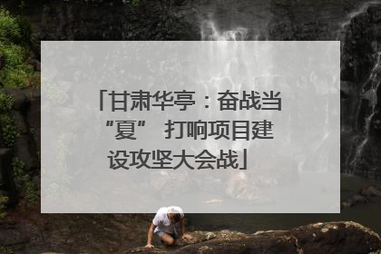 甘肃华亭：奋战当“夏” 打响项目建设攻坚大会战