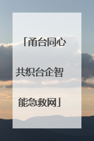 甬台同心共织台企智能急救网