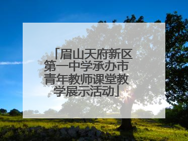 眉山天府新区第一中学承办市青年教师课堂教学展示活动