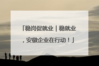 稳岗促就业｜稳就业，安徽企业在行动！