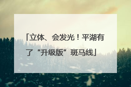 立体、会发光！平湖有了“升级版”斑马线