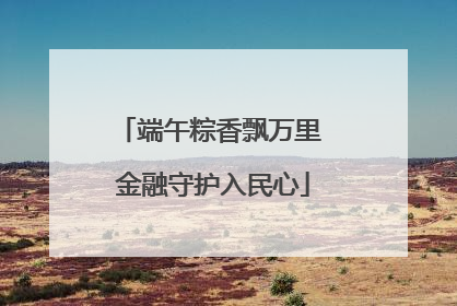 端午粽香飘万里 金融守护入民心