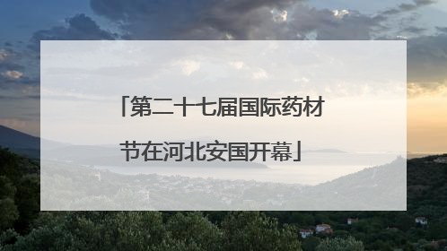 第二十七届国际药材节在河北安国开幕