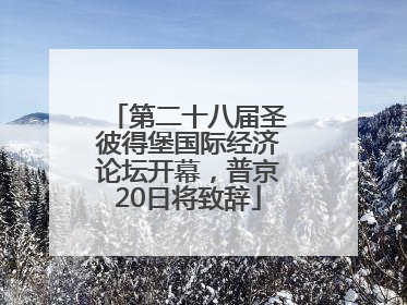 第二十八届圣彼得堡国际经济论坛开幕，普京20日将致辞