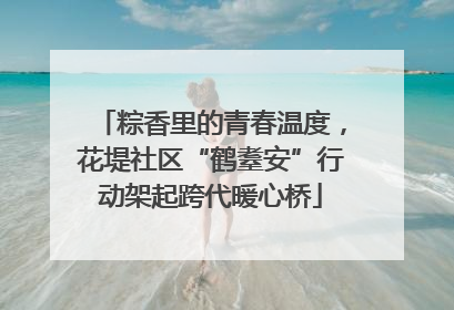 粽香里的青春温度，花堤社区“鹤耋安”行动架起跨代暖心桥