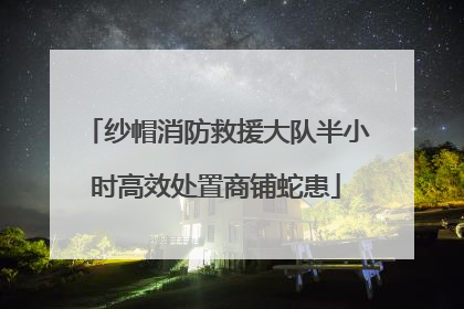 纱帽消防救援大队半小时高效处置商铺蛇患