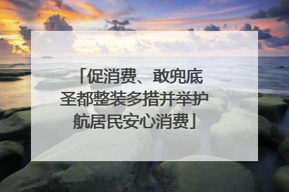 促消费、敢兜底 圣都整装多措并举护航居民安心消费