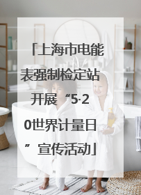 上海市电能表强制检定站开展“5·20世界计量日”宣传活动