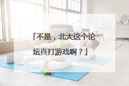 不是，北大这个论坛真打游戏啊？