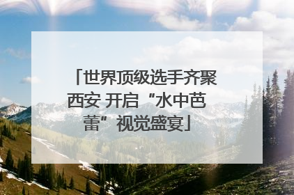 世界顶级选手齐聚西安 开启“水中芭蕾”视觉盛宴