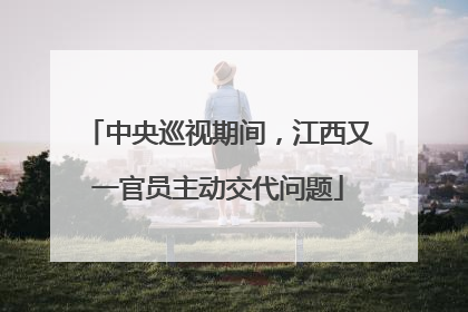 中央巡视期间，江西又一官员主动交代问题