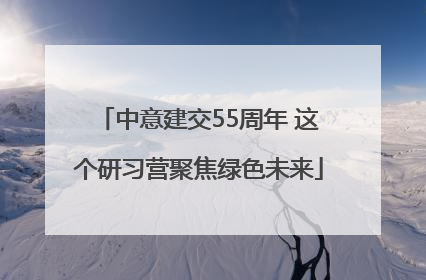 中意建交55周年 这个研习营聚焦绿色未来