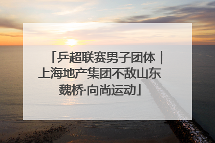 乒超联赛男子团体｜上海地产集团不敌山东魏桥·向尚运动
