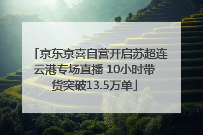 京东京喜自营开启苏超连云港专场直播 10小时带货突破13.5万单