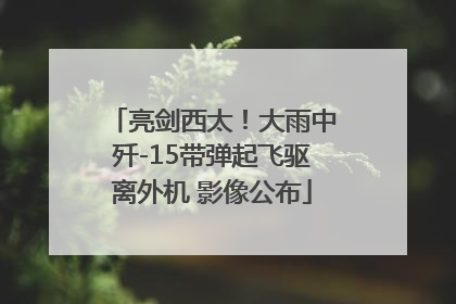 亮剑西太！大雨中歼-15带弹起飞驱离外机 影像公布