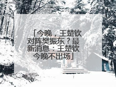 今晚，王楚钦对阵樊振东？最新消息：王楚钦今晚不出场