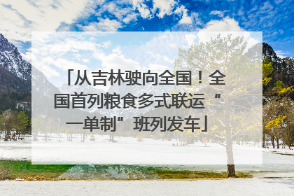 从吉林驶向全国！全国首列粮食多式联运“一单制”班列发车
