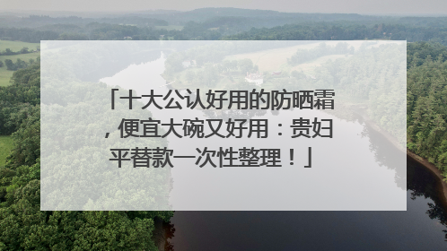 十大公认好用的防晒霜，便宜大碗又好用：贵妇平替款一次性整理！