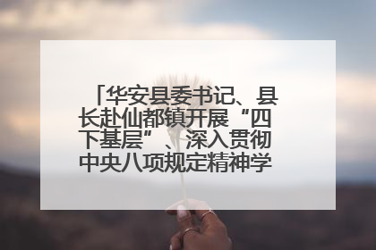 华安县委书记、县长赴仙都镇开展“四下基层”、深入贯彻中央八项规定精神学习教育工作调研