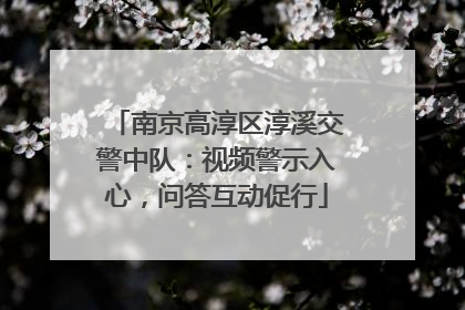 南京高淳区淳溪交警中队：视频警示入心，问答互动促行