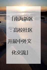 南海新区：高校社区开展中外文化交流