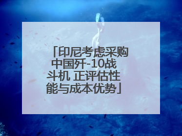 印尼考虑采购中国歼-10战斗机 正评估性能与成本优势