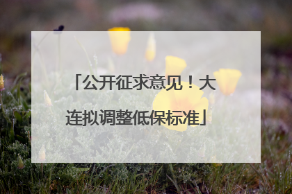 公开征求意见！大连拟调整低保标准