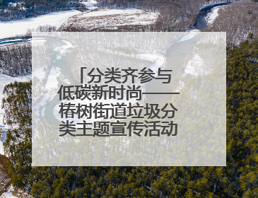 分类齐参与 低碳新时尚——椿树街道垃圾分类主题宣传活动成功举办
