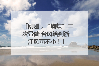 刚刚，“蝴蝶”二次登陆 台风给到浙江风雨不小！