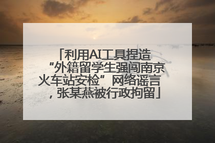 利用AI工具捏造 “外籍留学生强闯南京火车站安检”网络谣言，张某燕被行政拘留