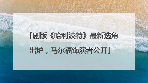 剧版《哈利波特》最新选角出炉，马尔福饰演者公开
