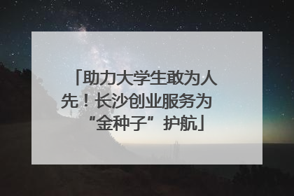 助力大学生敢为人先！长沙创业服务为“金种子”护航